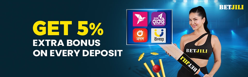 betjili-free bonus 5 percent deposit bonust